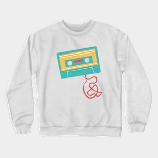 Colorful Vintage Retro Cassette Tape Crewneck Sweatshirt